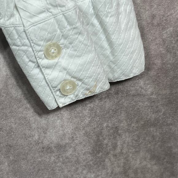 BKE Shirt Mens Size XXL White Long Sleeves Button Up Slim Fit Embroidered Casual - Picture 6 of 10